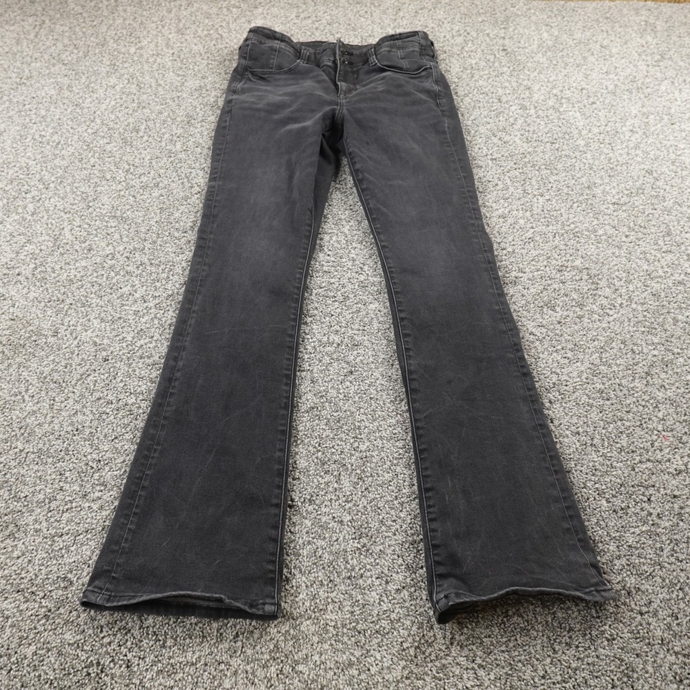 American Eagle Jeans Womens 8 Dark Black‎ Denim Hi Rise Skinny Kick Boot Stretch